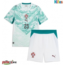 Camiseta Portugal Vitinha #23 Visitante Equipación para niños Mundial 2026 manga corta (+ pantalones cortos)